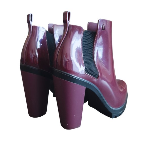 Melissa Soldier Boots - Rain boots Marsala/Burgundy size 7 - Picture 4 of 6